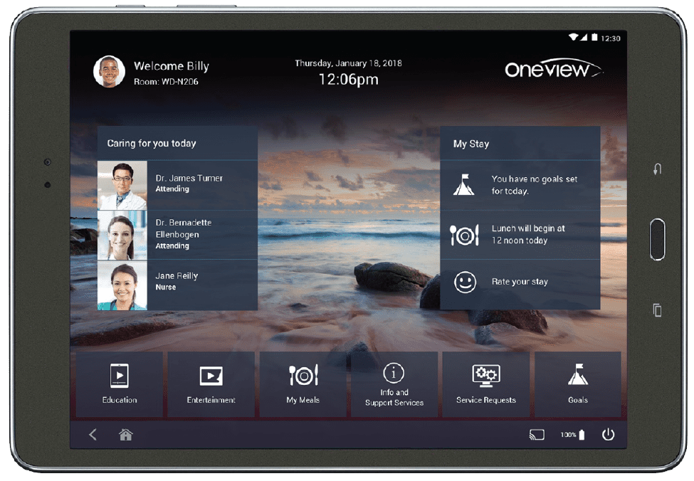 solutions_tablet-01 Unifying a facility’s systems, content and services into one digital platform