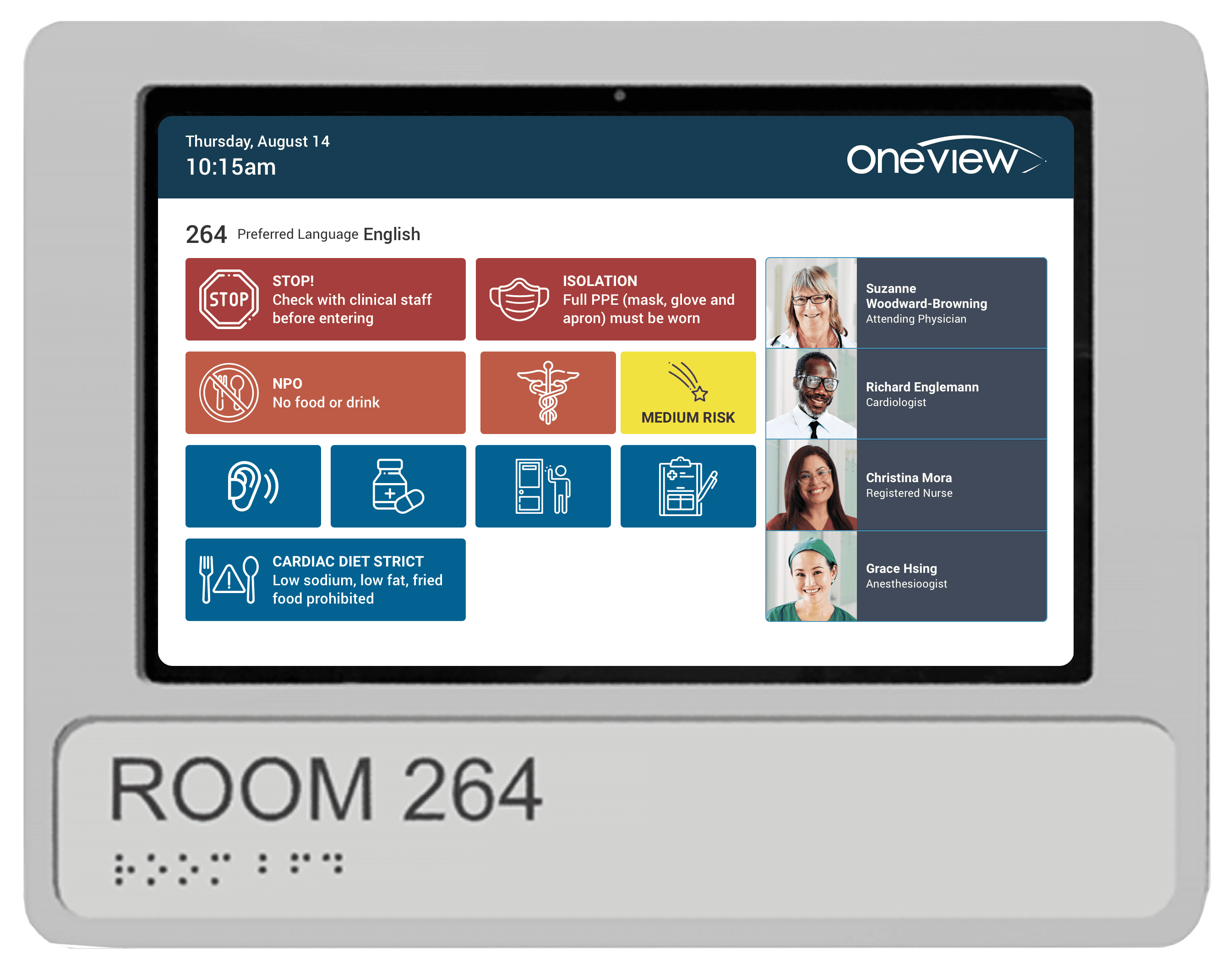 digital-door-sign-surround 1 bed Branded interface