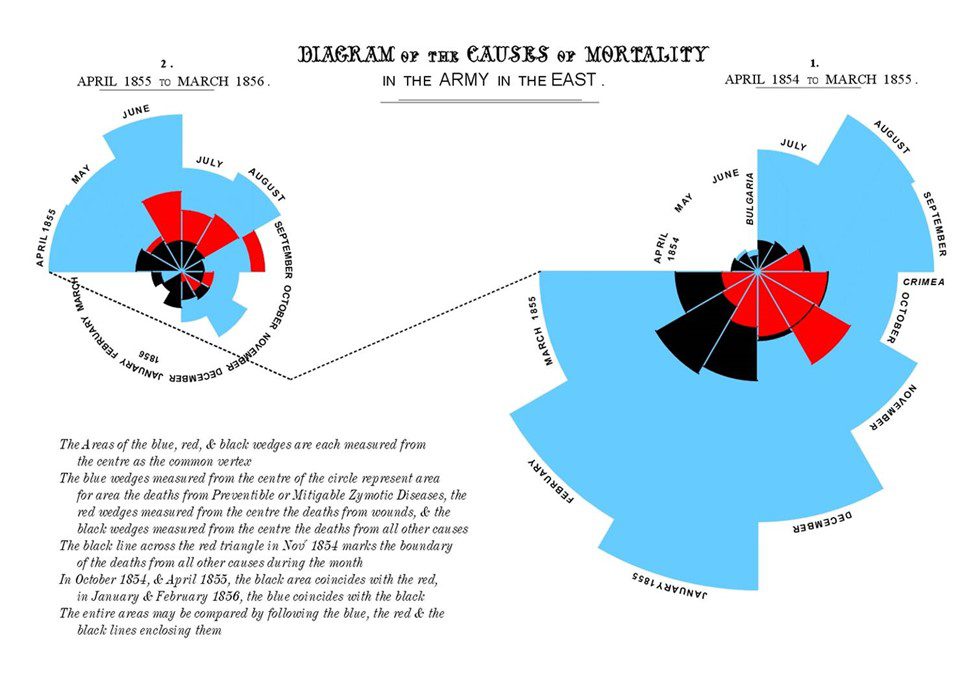 Visual of the Nightingale Rose Diagram