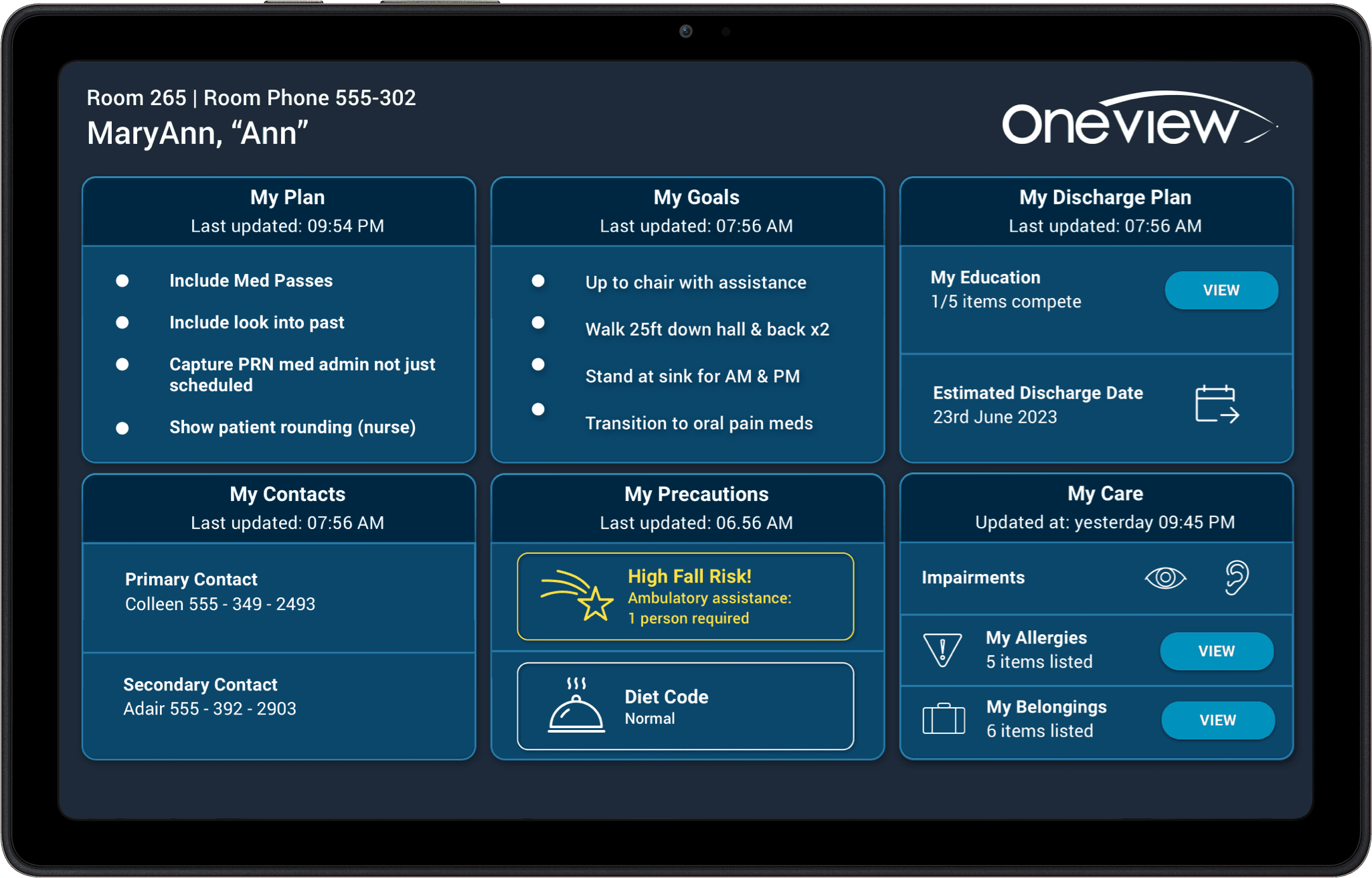 My Stay Overview S7 surround Branded interface